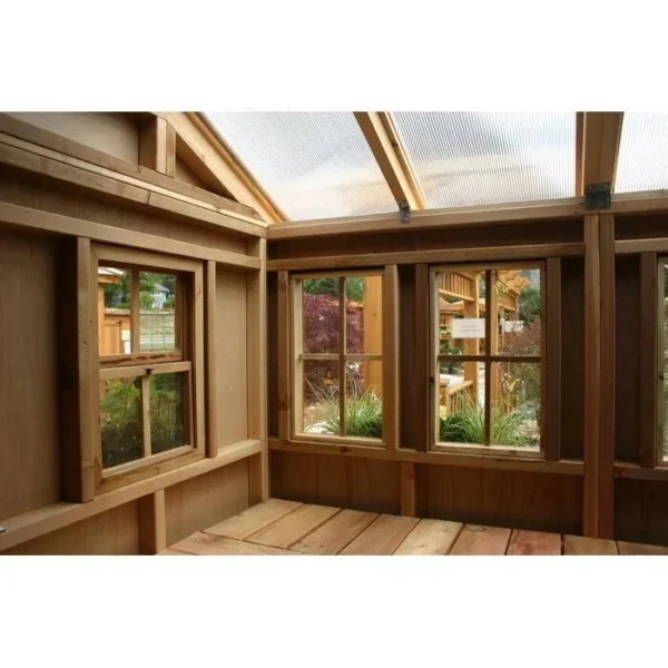 12 ft. W x 12 ft. D Cedar Wood Sunshed Garden Shed - Image 3