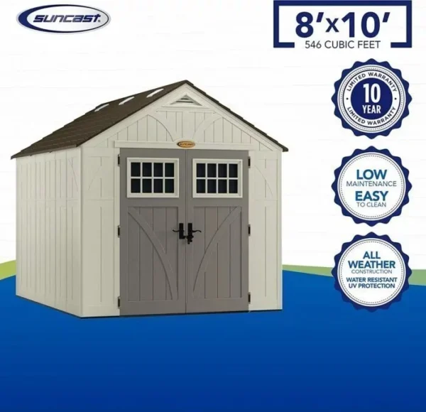 Suncast BMS8100 8′ x 10′ Tremont Storage Shed - Image 5