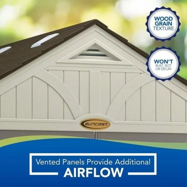 Suncast BMS8100 8′ x 10′ Tremont Storage Shed - Image 3