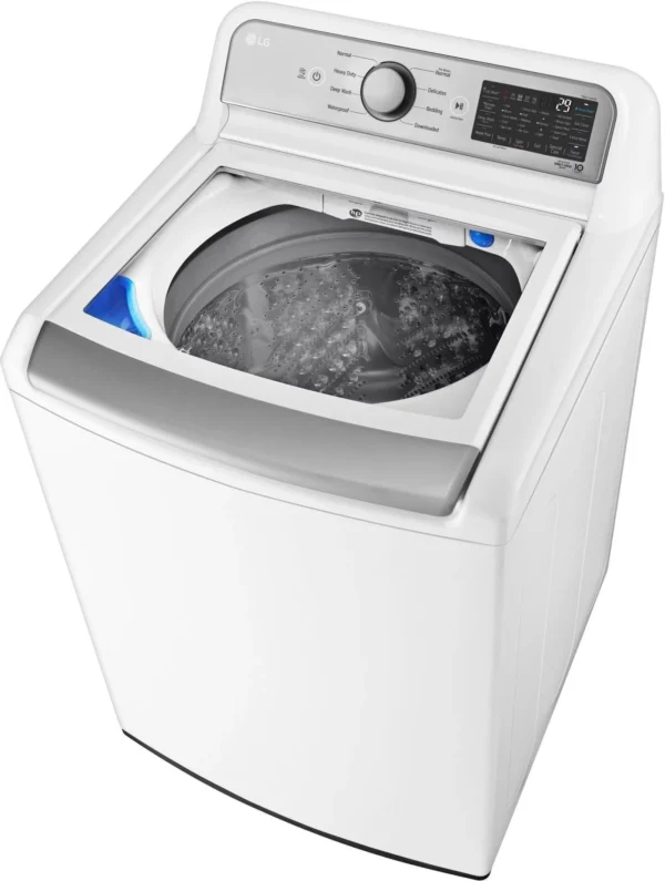 LG – 5.5 Cu. Ft. Smart Top Load Washer with TurboWash3D – White - Image 5